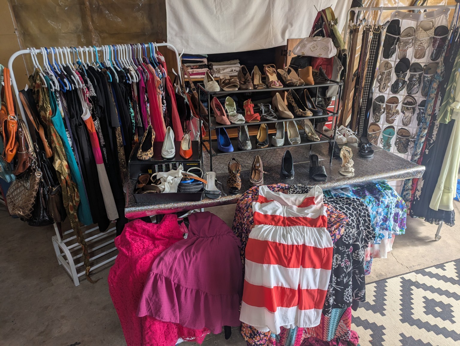 Clothing, shoes and handbags from the Our Lil BoTeek collection